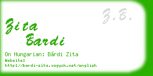 zita bardi business card